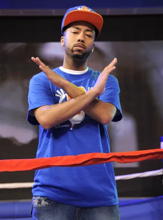 X - Freestyle Friday contestant A.R. 16 at 106 &amp; Park, March 9, 2012. (Photo: John Ricard / BET)