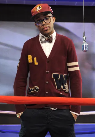 Preppy Rap - Freestyle Friday contestant Spades at 106 &amp; Park, March 9, 2012. (Photo: John Ricard / BET)