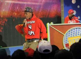 Get It Poppin - Young Sam performs at 106 &amp; Park, March 7, 2012. (Photo: John Ricard /BET)