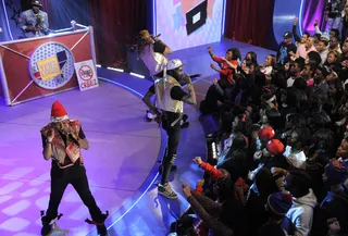 Legghooo - The Rej3ctz performing at 106 &amp; Park, March 7, 2012. (Photo: John Ricard /BET)