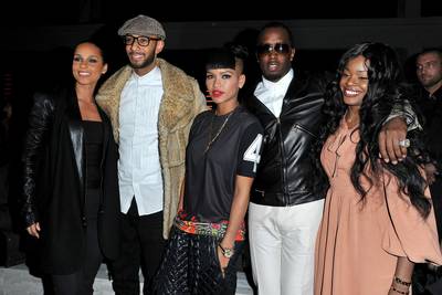 For the Love of Kanye - Alicia Keys, Swizz Beatz, Cassie, Diddy and newcomer Azealia Banks attend the Kanye West Ready-To-Wear Fall/Winter 2012 show as part of Paris Fashion Week at Halle Freyssinet in Paris, France. (Photo: Pascal Le Segretain/Getty Images)