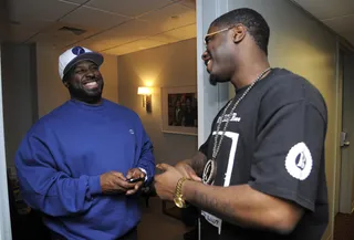The Funk Master - DJ Funkmaster Flex and Big K.R.I.T in the green room at 106 &amp; Park, March 9, 2012. (Photo: John Ricard / BET)