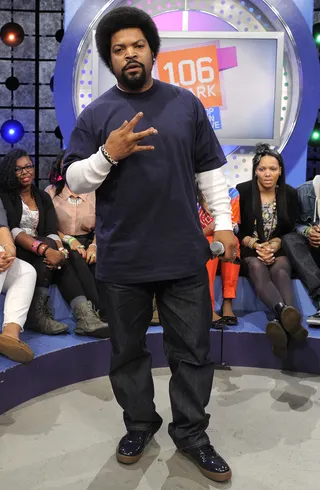 Dubs Up - Ice Cube during a commercial break at 106 &amp; Park, March 05, 2012. (Photo: John Ricard / BET)