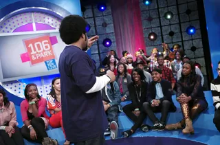 You Over There - Ice Cube greets fans while the show is on break at 106 &amp; Park, March 05, 2012. (Photo: John Ricard / BET)