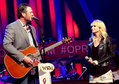 Blake Shelton and Miranda Lambert - The sweet sounds of country music's heavyweights will be much smoother than a 1967 glass of bourbon. Trust us.&nbsp;(Photo: Rick Diamond/Getty Images)