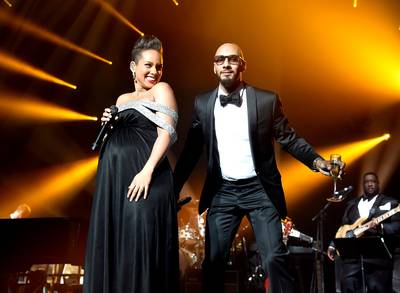 Swizz Beats and Alicia Keys - Just a thought. They're both from New York and this could be good.  (Photo: Kevin Mazur/Child2014/WireImage)