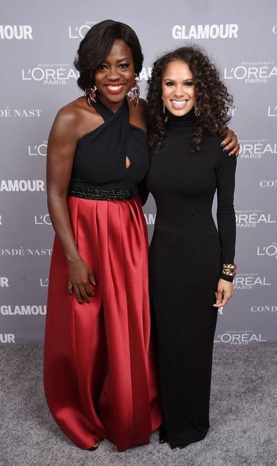 The Power of Women - Viola Davis and ballet dancer Misty Copeland make a striking pair on the red carpet of the 2015 Glamour Women of the Year Awards at Carnegie Hall in New York City.(Photo: Dimitrios Kambouris/Getty Images for Glamour)