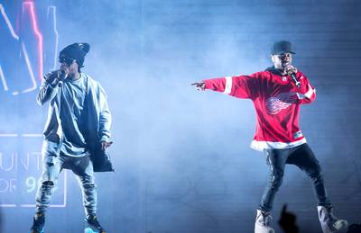 Going HAM in the D - Big Sean brings out Lil Wayne to perform for his hometown crowd at Joe Louis Arena in Detroit.(Photo: Scott Legato/Getty Images)