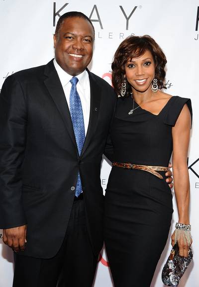 Rodney Peete and Holly Robinson Peete - With her cheerleader looks and charm, it's no wonder Holly snagged the star quaterback. The couple got engaged in 1995, when Rodney popped the question during a very special episode of Hangin' With Mr. Cooper, and have been the picture of bliss ever since. &nbsp; (Photo: Angela Weiss/Getty Images)
