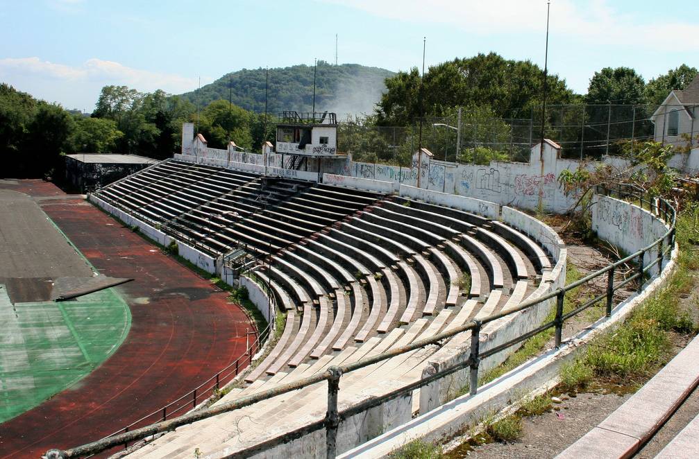 Hinchliffe Stadium — Paterson, New Jersey - This now vacant and worn stadium was one of the last remaining Negro League ballparks where Black baseball legends such as Josh Gibson, Buck Leonard and Dizzy Dean played before crowds.(Photo: hinchliffestadium.org)