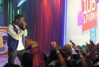 Holla - Big K.R.I.T. performs at 106 &amp; Park, June 5, 2012. (Photo: John Ricard / BET)