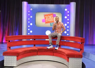 Howdy - While Rocsi Diaz is in LA filming a movie Terrence J hosts the show alone at 106 &amp; Park, June 4, 2012. (Photo: John Ricard / BET)