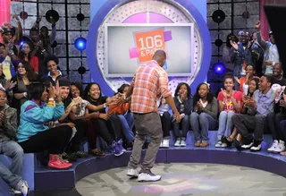 Dance - Terrence J greets the audience at 106 &amp; Park, June 4, 2012. (Photo: John Ricard / BET)