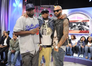 Slaughterhouse  - Welcome to our house! You’ll want to be watching the 106 &amp; Park “Live! Red! Ready!” Pre-Show on Sunday July 1 at&nbsp;6P/5C to see the rambunctious Shady Records rap group Slaughterhouse as they help to kick things off before the big show.(Photo: John Ricard/BET)