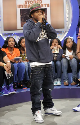 Lets Get It - Curren$y on set at BET's 106 &amp; Park, June 4, 2012. (Photo: John Ricard / BET)