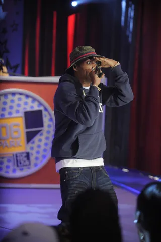 Oh Man - Curren$y performs at 106 &amp; Park, June 4, 2012. (Photo: John Ricard / BET)
