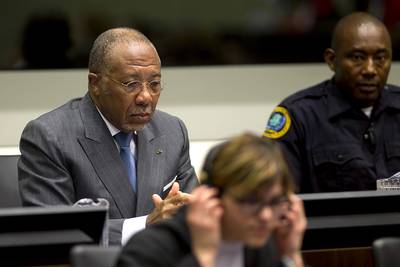 Judges Sentence Charles Taylor to 50 Years - Judges at an international war crimes court sentenced former Liberian President Charles Taylor to 50 years in prison Wednesday, saying he was responsible for &quot;some of the most heinous and brutal crimes recorded in human history.&quot;(Photo: REUTERS/Evert-Jan Daniels/Pool)