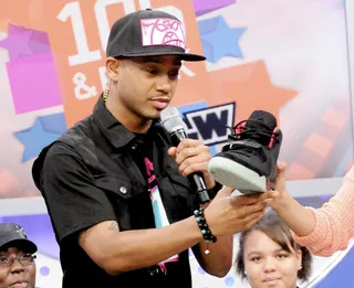 Shoe Game Crazy - Terence on set at&nbsp;106 &amp; Park&nbsp;(Photo: Dane Delaney/BET)