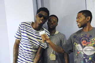 Traviiiiiiiiiiii - Travis Porter backstage at&nbsp;106 &amp; Park (Photo: Dane Delaney/BET)