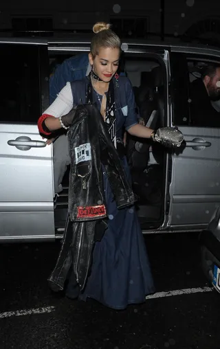 Up All Night - Birthday girl Rita Ora&nbsp;leaves London'd Chiltern Firehouse in the wee hours of the morning.(Photo: Splash News)
