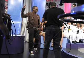 Come on Down - Bobby Brown takes the stage at 106 &amp; Park, May 29, 2012. (Photo: John Ricard / BET)