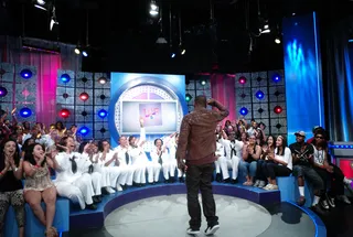 Salute - Bobby Brown salutes the troops at 106 &amp; Park, May 29, 2012. (Photo: John Ricard / BET)