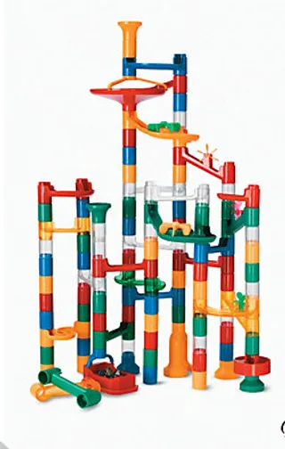 Marble Run: 103 Piece Set ($34.95) - Spark imagination with this hands-on set of tracks; kids will spend hours working to move the marble from A to Z.&nbsp;  (Photo: MindWare)