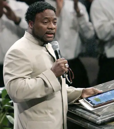 Bishop Eddie Long - Bishop Eddie Long, the pastor of a Georgia megachurch, has been accused of luring young men into sexual relationships. Though he denies all the allegations, Long settled with the five men who accused him of sex abuse for close to $1 million.&nbsp;(Photo: John Amis-Pool/Getty Images)