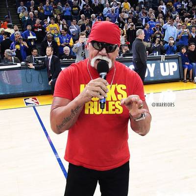 Hulk Still Rules - The Golden State Warriors recently called on Hulk Hogan to rev up their home crowd and the pro wrestling legend certainly did that. Watcha gonna do when Hulkamania and the Warriors run wild on you!?(Photo: Golden State Warriors via Instagram)