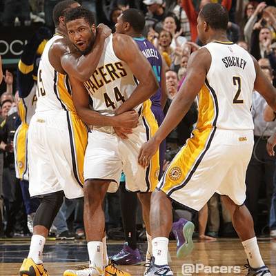Pacers Ruin Lance's Homecoming - Nothing like winning a game at the buzzer on your homecourt. Solomon Hill got to experience that euphoria, putting back this rebound to give the Indiana Pacers an 88-86 win over the Charlotte Hornets on Wednesday night. The win came against Lance Stephenson, who returned to Indiana to face his former Pacers team for the first time.(Photo: Pacers via Instagram)