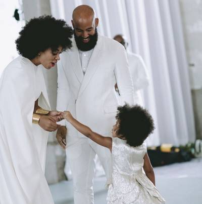 Beyoncé, @beyonce - All eyes were on Solange on her wedding day and Beyoncé's pic of her little sister, new hubby and baby Blue Ivy proved exactly why Solo had the wedding of the year. &nbsp;  (Photo: Beyonce via Instagram)