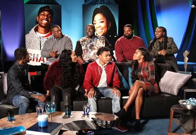 The Clan in Action - The Nellyville village on the set of the reunion.   (Photo: Maury Phillips/WireImage)