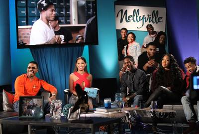 That Moment When... - The cast watches a clip from season one. (Photo: Maury Phillips/WireImage)