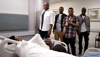 Hospital Visit - The Husbands show up to see Kevin has decided to do the right thing and share one of his kidneys. (Photo: BET)