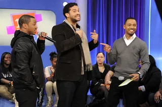 Cut, Please! - RonReaco Lee and Bert Belascoat with Terrence J at 106 &amp; Park, January 17, 2012. (Photo: John Ricard / BET)