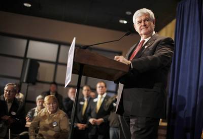 Newt Gingrich - Speaking at a breakfast on Monday honoring Martin Luther King Jr., Newt Gingrich told the audience that the first bill he co-sponsored was one to make King’s birthday a legal holiday. &quot;As a Georgian, I felt a particular obligation to stand up and say this was the right thing to do,&quot; he said. But later that night at the GOP debate, Gingrich defended calling President Obama a “food stamps president” and advocating that poor children take jobs as janitors to learn a work ethic, which critics say belittles the poor and racial minorities. —Joyce Jones(Photo: REUTERS/Jason Reed)