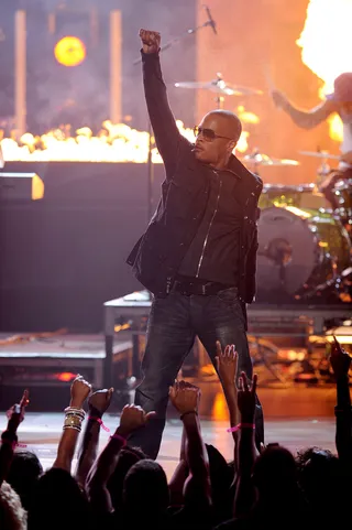 T.I., "No Matter What" - Tip's outspoken confidence has always recalled Ali in his prime, so it makes sense that he shouts out the champ on "No Matter What":I was born without a dimeOut the gutta I climbedSpoke my mindAnd didn't stutter one timeAli say even the greatest gotta suffer some time(Photo: Vince Bucci/PictureGroup)