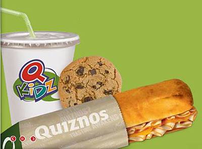 Quiznos Q Kidz Meal - A Toasty Turkey and Cheese sandwich from Quizno’s kid’s selections has 305 calories and 8 grams of fat.(Photo: Courtesy of Quiznos)
