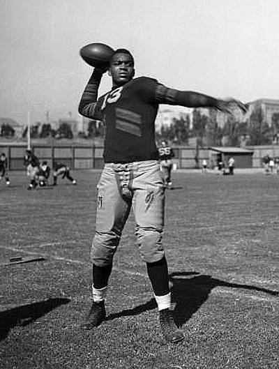 Kenny Washington - After 31 years of limited immigration that granted athletes such as Charles Follis the opportunity to play, the NFL implemented a full ban on Black athletes in 1933. The ban was lifted in 1946, and the LA Rams became the first team to integrate after hiring Kenny Washington, a stand-out star on the football field at the University of California Los Angeles.&nbsp;(Photo: Public Domain)