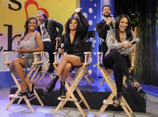 We're Ready - The cast of Let's Stay Together at 106 &amp; Park, January 17, 2012. (photo: John Ricard / BET)