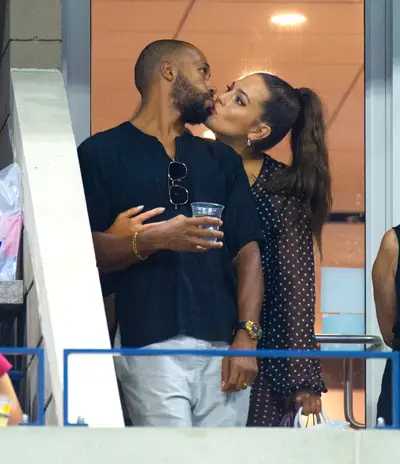 Ashley Graham and Justin Ervin - Now, this is a bomb couple! Curvy model, Ashley Graham was seen with her hubby, Justin Ervin, at the 10th day of the US Open showing off soe serious PDA (Photo: Adrian Edwards/GC Images).