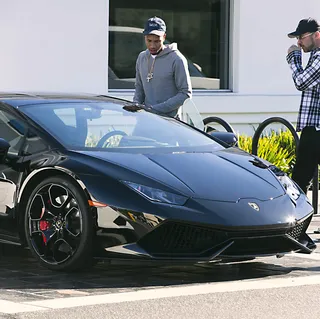 Dear Santa - Tyga&nbsp;goes car shopping for Christmas in Calabasas!(Photo: Holly Heads LLC / Splash News)