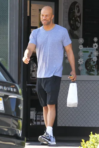 Health Buff - Common picks up some healthy eats at Beaming in LA.(Photo: Sam Sharma, PacificCoastNews)