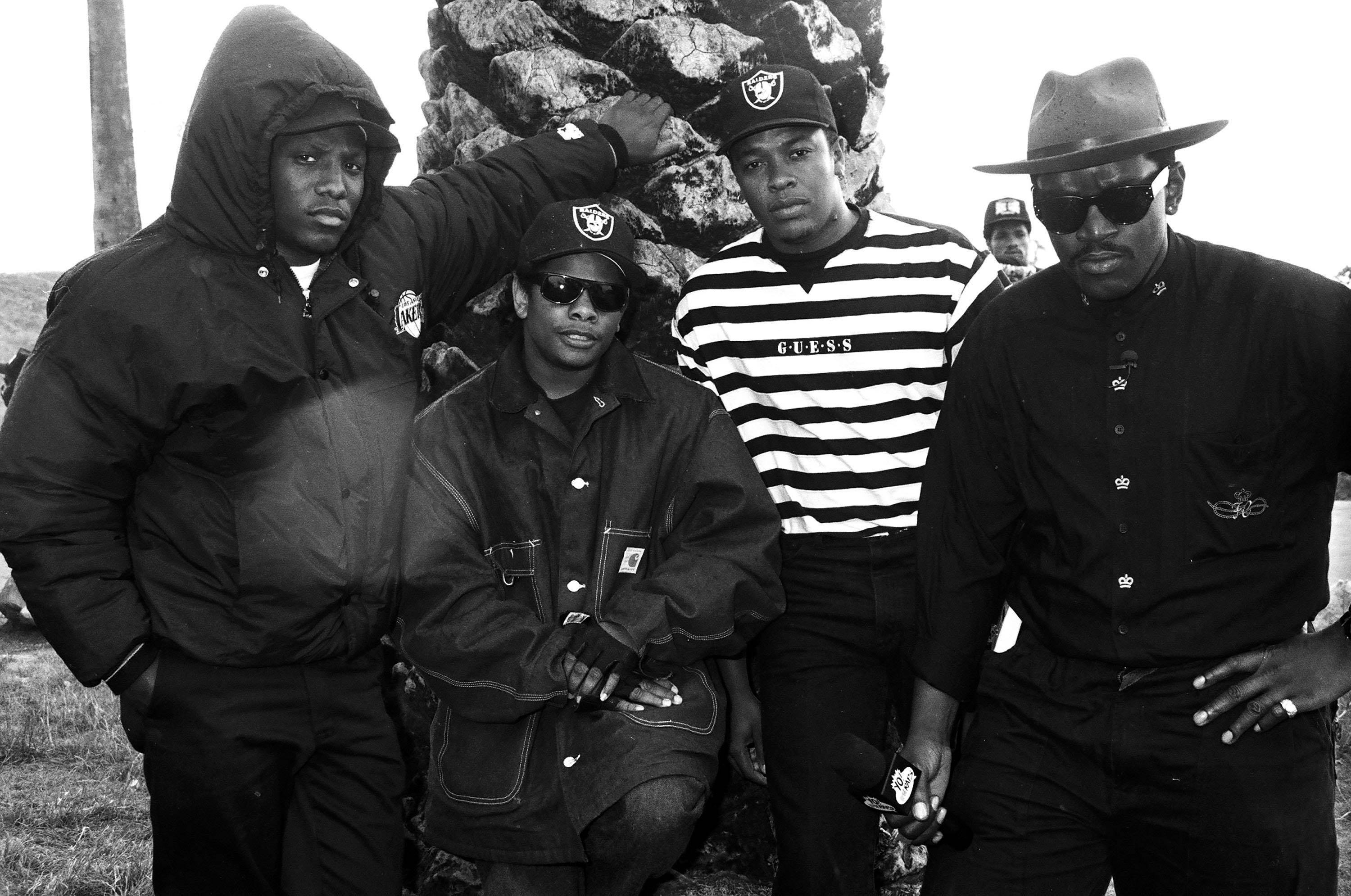 N.W.A &quot;F tha Police&quot; - Cutting straight to the chase, N.W.A.'s 1998 track &quot;F**k the Police&quot; was one of the most blatant anti-authority anthems penned in hip hop. It also paved the way for many more anti-police tracks to follow. (Photo: Jeff Kravitz/FilmMagic)