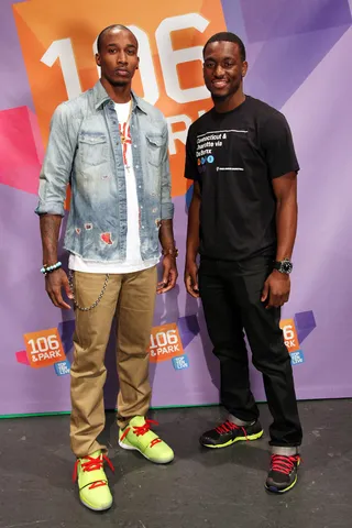 The Back-to-School NBA Take Over Was Great! - Big shout outs to Brandon Jennings &amp; Kemba Walker for stopping by! (Photo: Martin Roe/PictureGroup)
