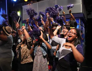 Pep Rally Day. - Looks like the &quot;purple&quot; side was really hype! (Photo: Martin Roe/PictureGroup)