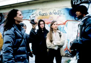 Black and White\r - Exploring race relations in the late 90s set against the backdrop of New York City's gritty hip hop culture, Black and White featured members of Wu-Tang Clan, including Method Man, who is seen here being taped for an interview by Brooke Shields' character.\r&nbsp;\r(Photo: Getty Images)