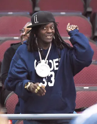 All Eyes on Me - Flavor Flav dances in the stands during a game between the Penn State Nittany Lions and the Kent State Golden Flashes during the 2015 Continental Tire Las Vegas Classic basketball tournament at the Orleans Arena.(Photo: Ethan Miller/Getty Images)