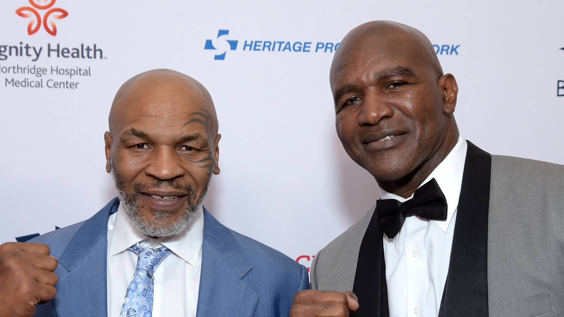 Mike Tyson and Evander Holyfield on BET Buzz 2020.