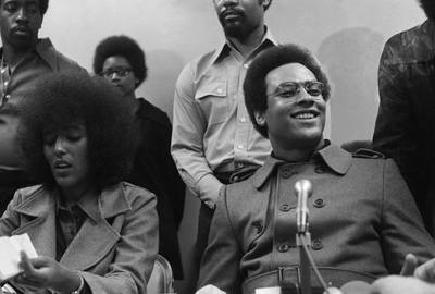Elaine Brown - She joined the party in 1968 and quickly took over as the Los Angeles chapter’s minister of information. By 1974, she was second in command for the entire organization, serving as chairperson behind co-founder Huey P. Newton (seated next to her). In that role, she expanded the party’s programming to include electoral politics, education and civic engagement, while also working to move more women up the ranks in the organization. She left in 1977.(Photo: Bettmann/CORBIS)